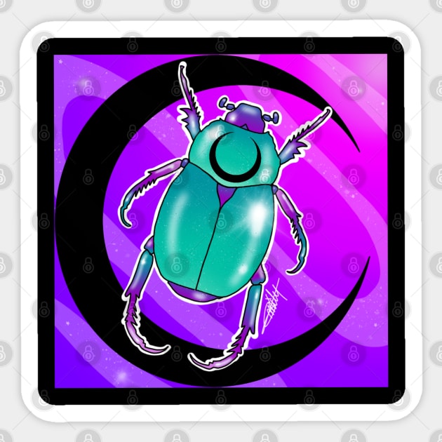 Moon Beetle Sticker by CraftKrazie